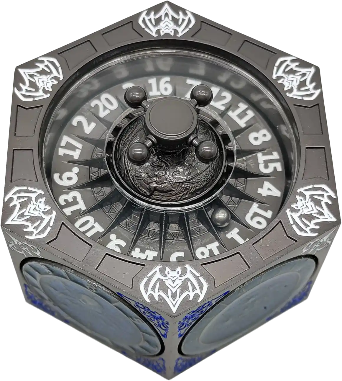 Chromatic Dragon's Fortune Dial - Multi-Function D&D Metal Dice with Rotating Dials & Number Wheel