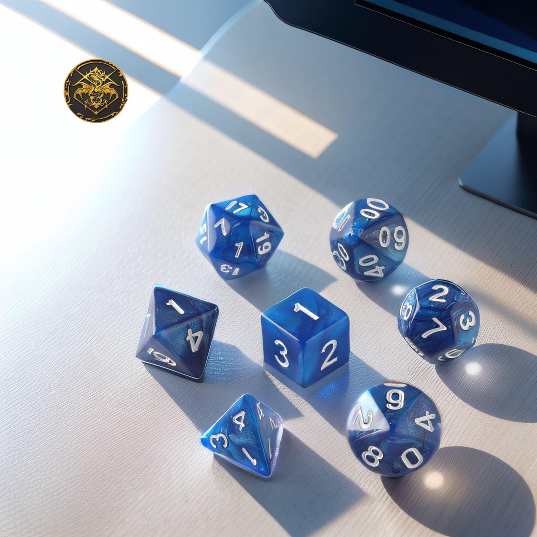 Blue Dragon Dungeons & Dragons Dice Set(DND Dice Set)