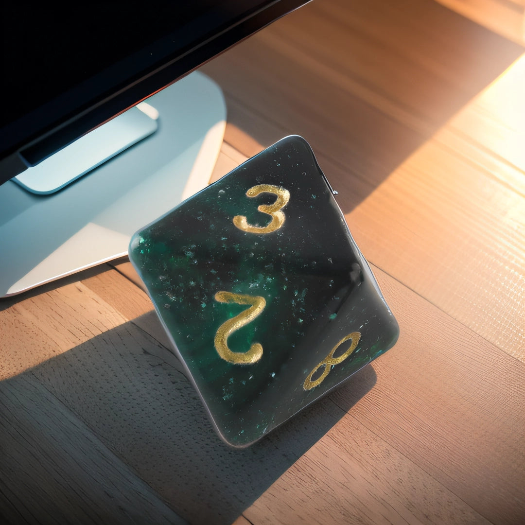 Emerald Shadows Dungeons & Dragons Dice Set(DND Dice Set)