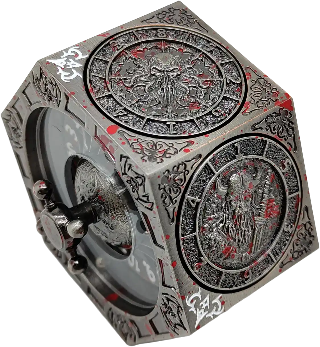 Chromatic Dragon's Fortune Dial - Multi-Function D&D Metal Dice with Rotating Dials & Number Wheel