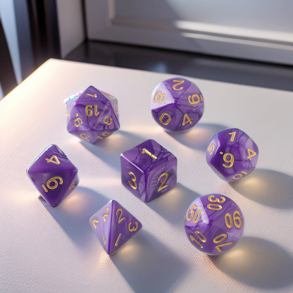 Amethyst Veil Dungeons & Dragons Dice Set(DND Dice Set)