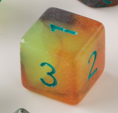 Sunset Jade Dungeons & Dragons Dice Set(DND Dice Set)