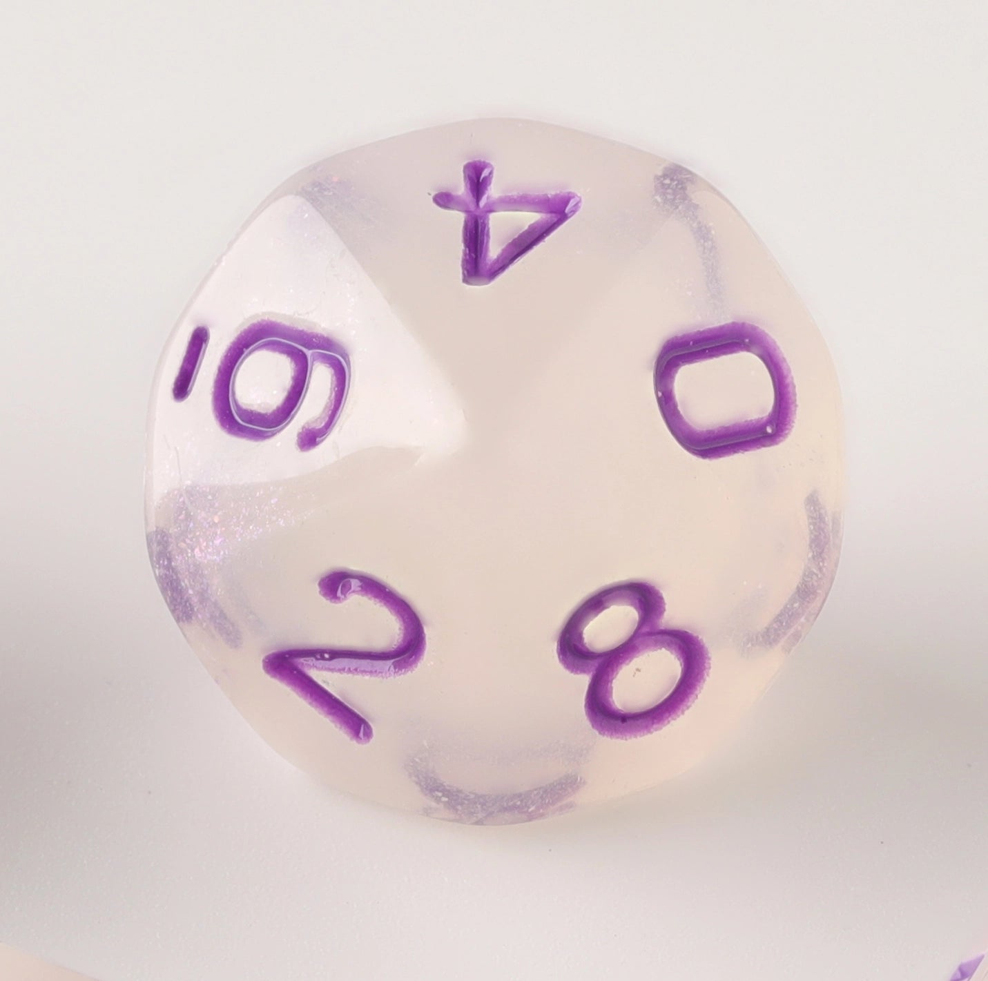 Semi-Transparent Eggshell Purple Letter Dungeons & Dragons Dice Set(DND Dice Set)