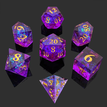 Mystic Amethyst DnD Dice Set - Purple