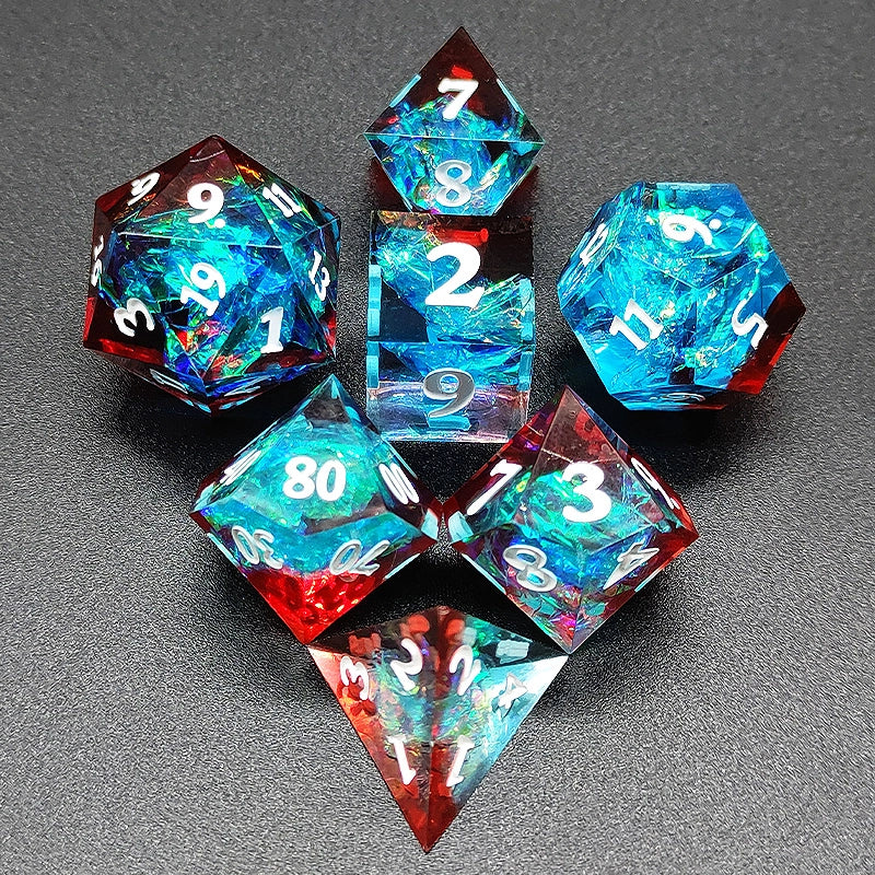 Inferno Abyss Sharp-Edged Resin Dice Set