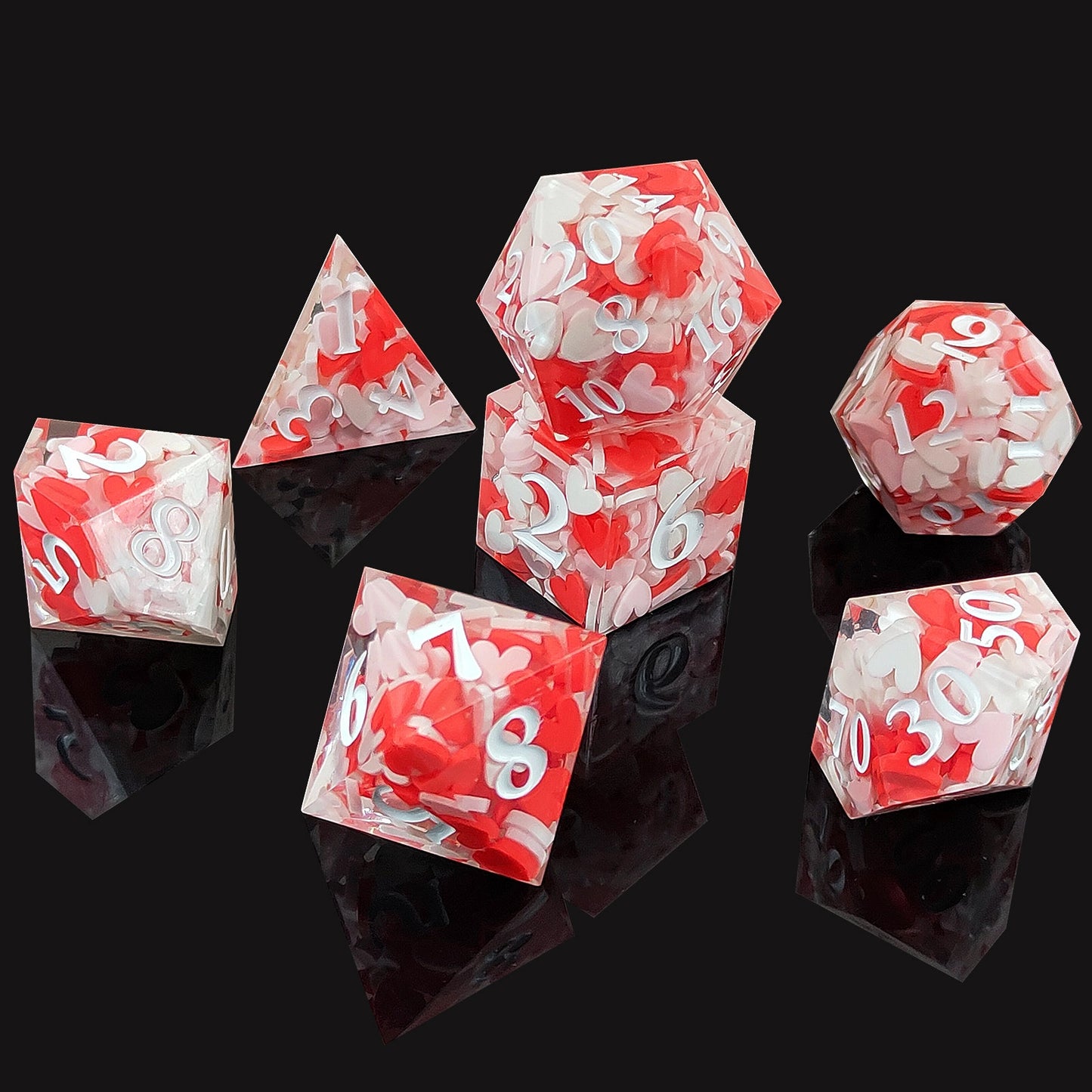 Radiant Sharp-Edged Resin Dice